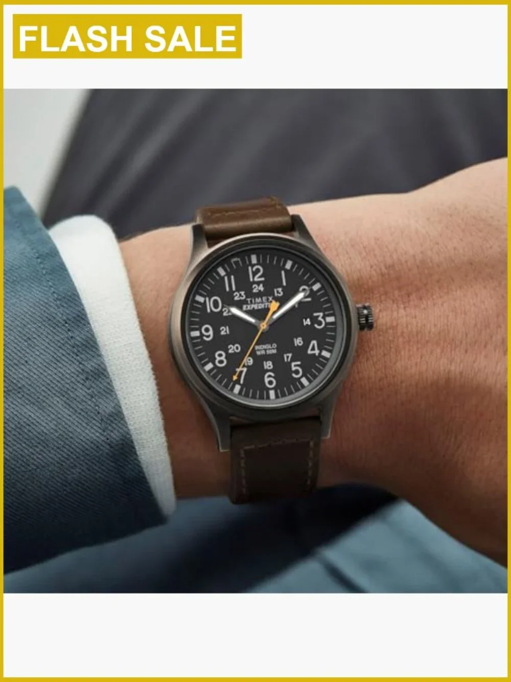 Men's Expedition Scout 40mm Quartz Leather Strap Watch
